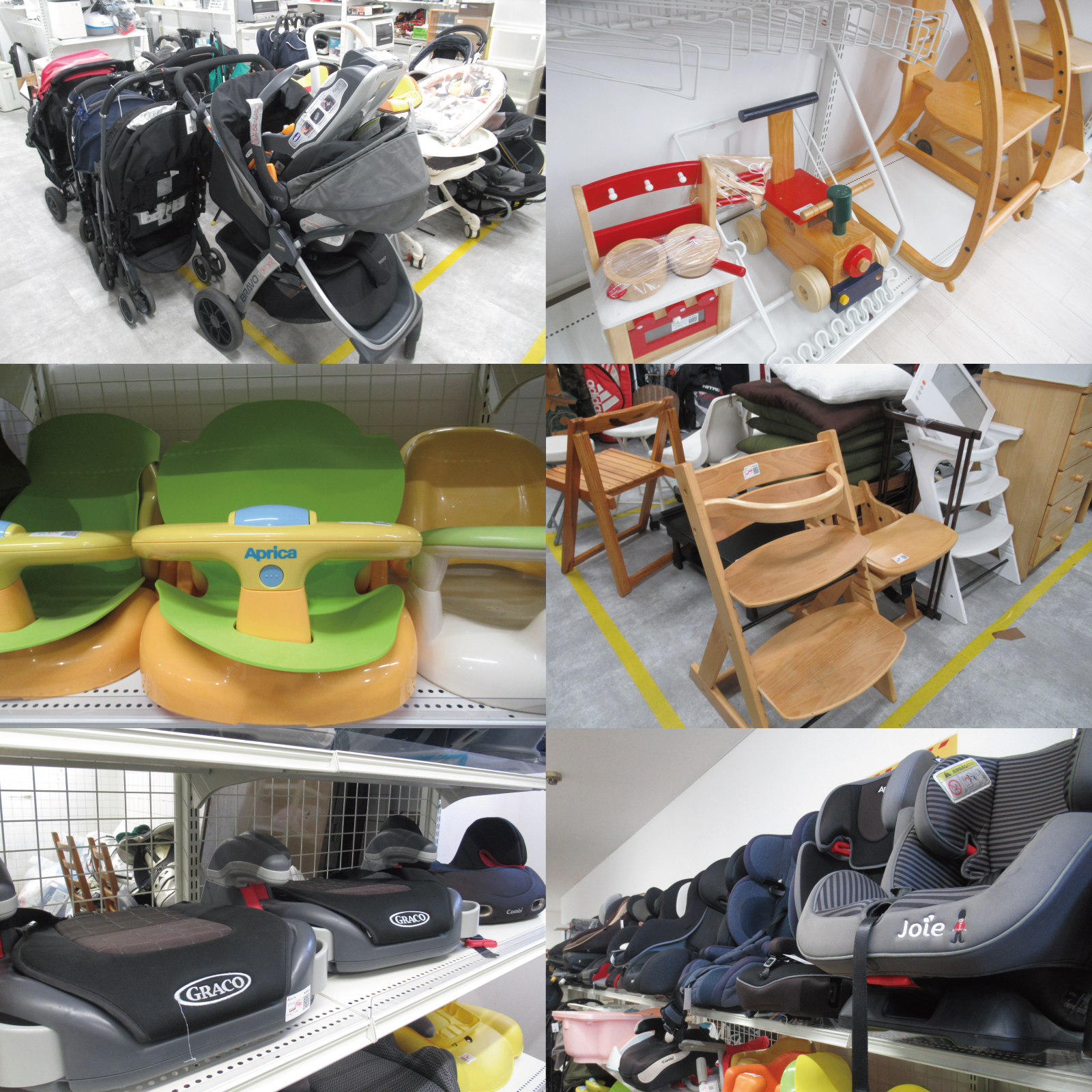 ベビーカーやこども用自転車、おもちゃなど、おうちで眠っているベビー・キッズ用品を持ち込んでみては。