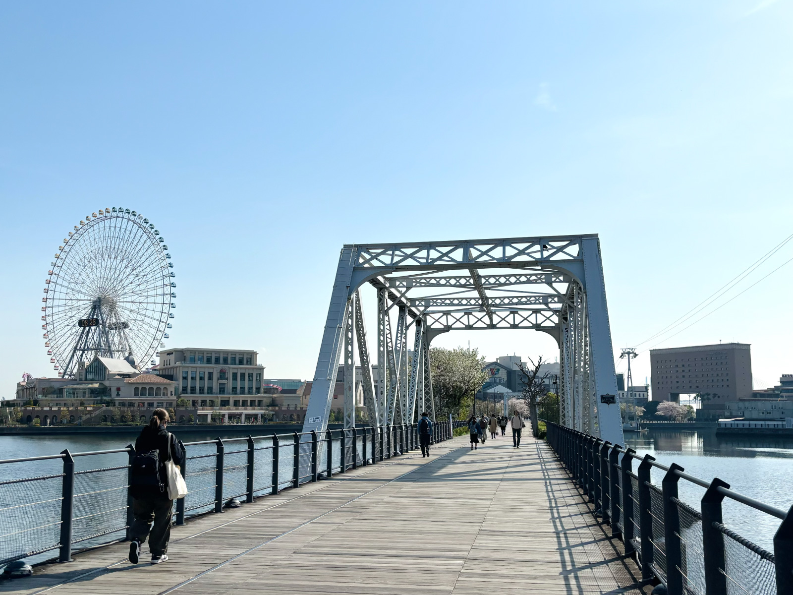 汽車道も潮風が抜けて散歩にぴったり！