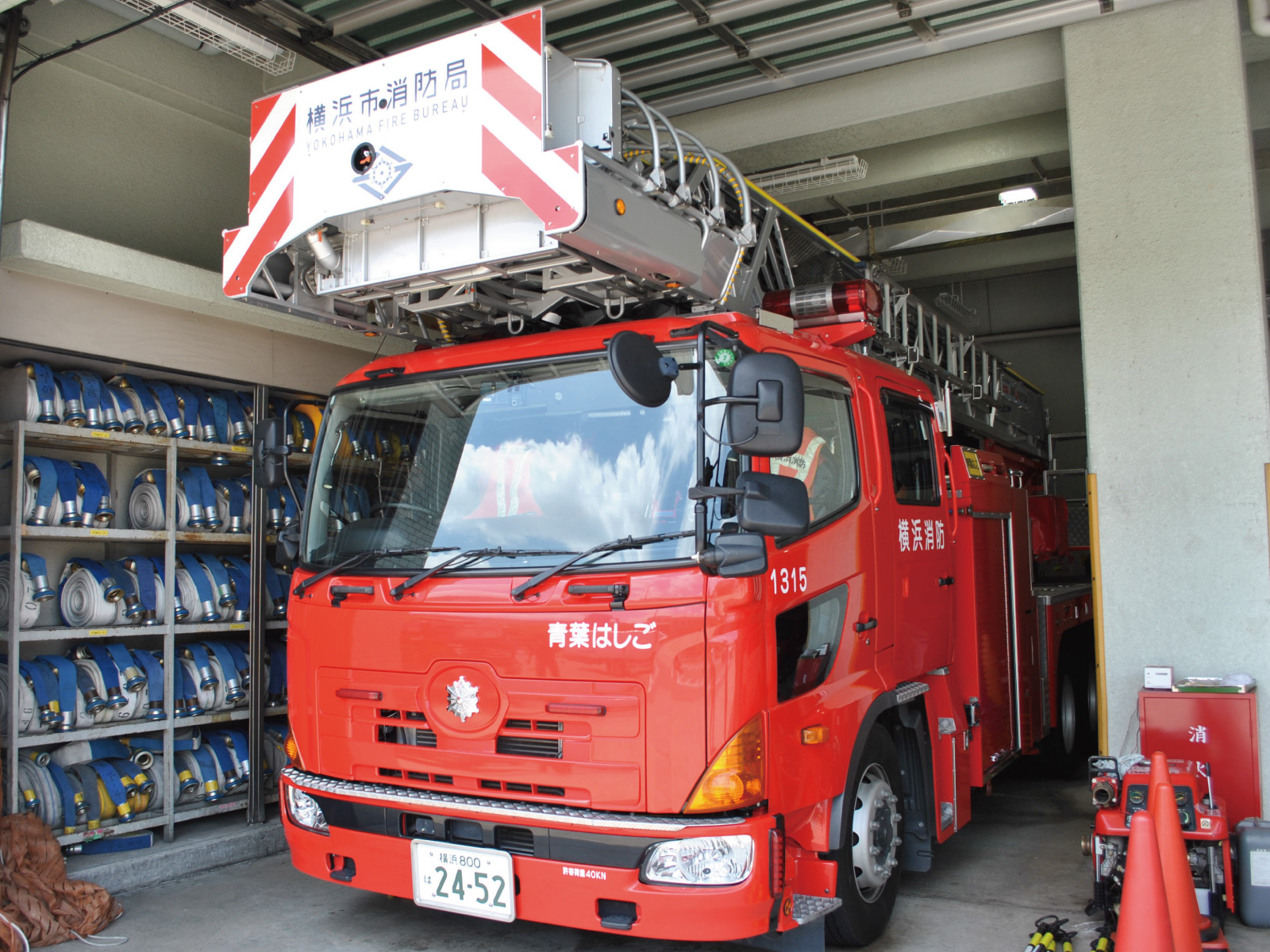 大人気のはしご車